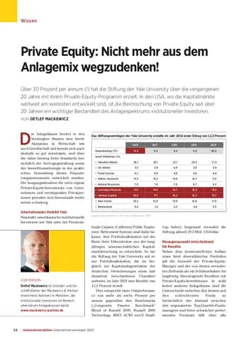 Private Equity: Nicht mehr aus dem Anlagemix wegzudenken!