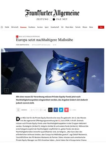 Europa setzt nachhaltigere Maßstäbe